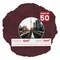 Dark Red Suede Mat Board for 6x6 Frames - Circle Opening for 4x4 Photos